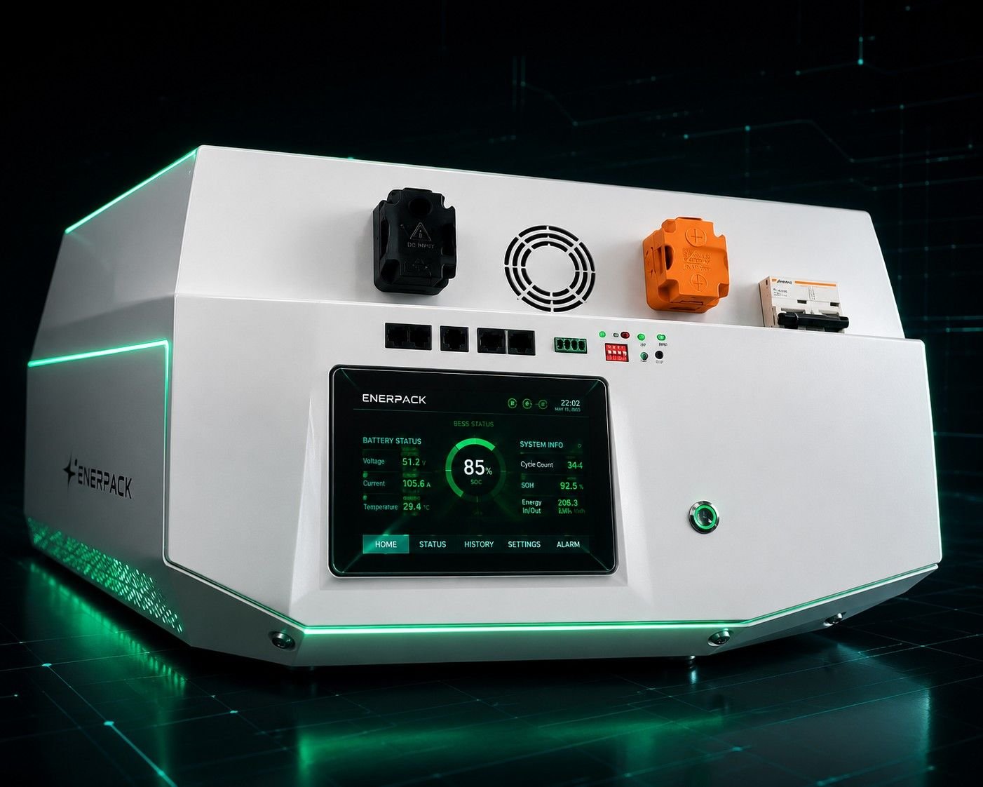 Enerpack Top Panel — Touchscreen BMS