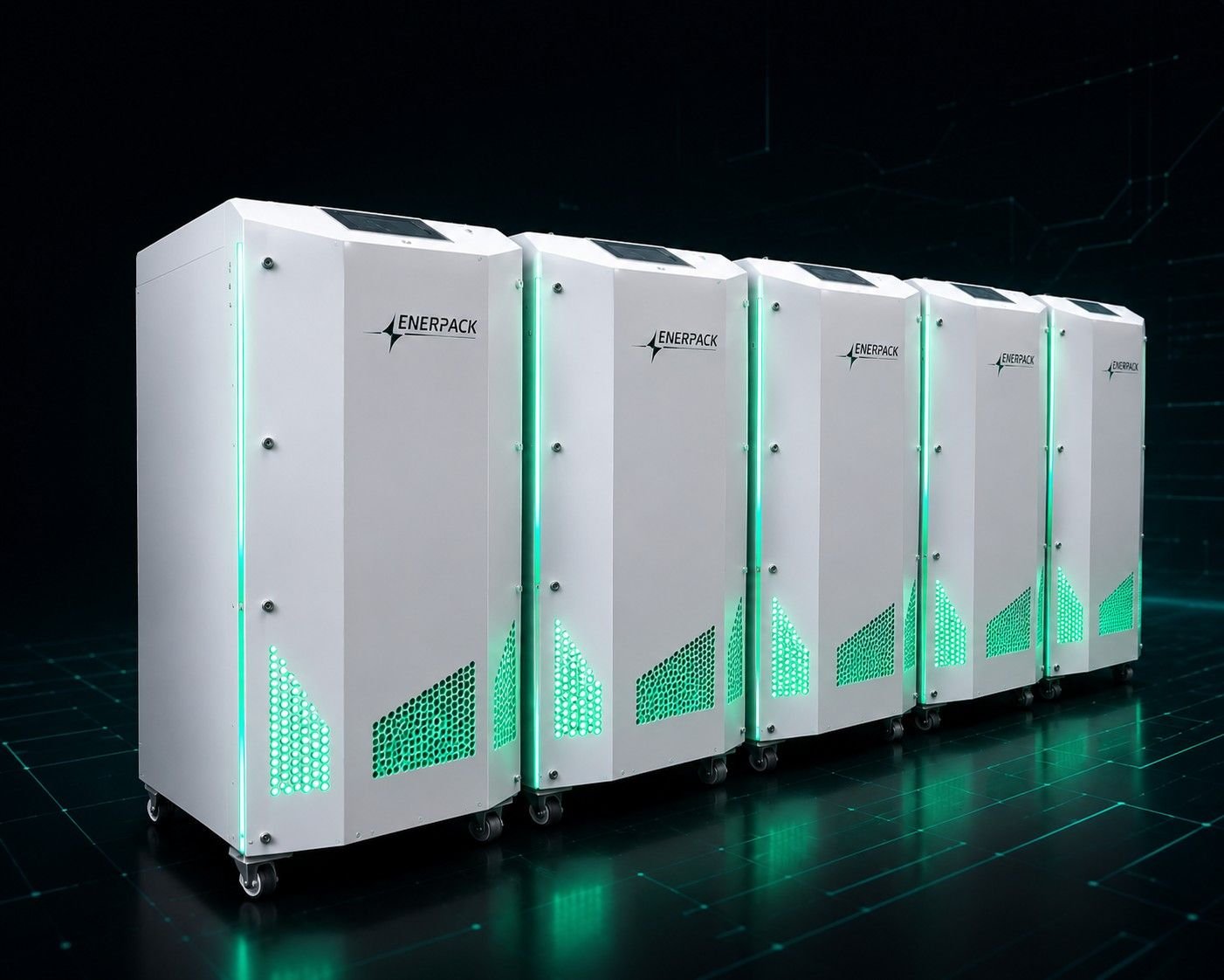 Three Enerpack units in parallel — 48kWh